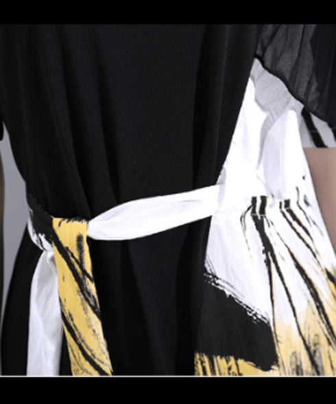 Split Abstract Art Dress